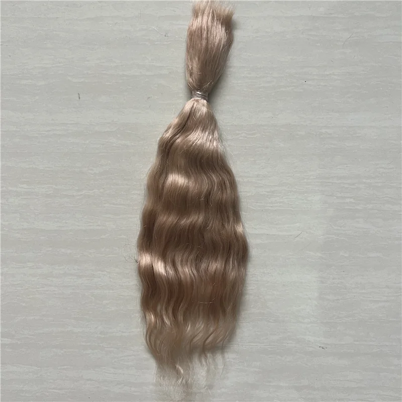 New Reborn ตุ๊กตา Mohair นมสีน้ําเงินเข้มชากาแฟสีน้ําตาลเข้มสีสําหรับตุ๊กตา Reborn Handrooted ผมวิกผม