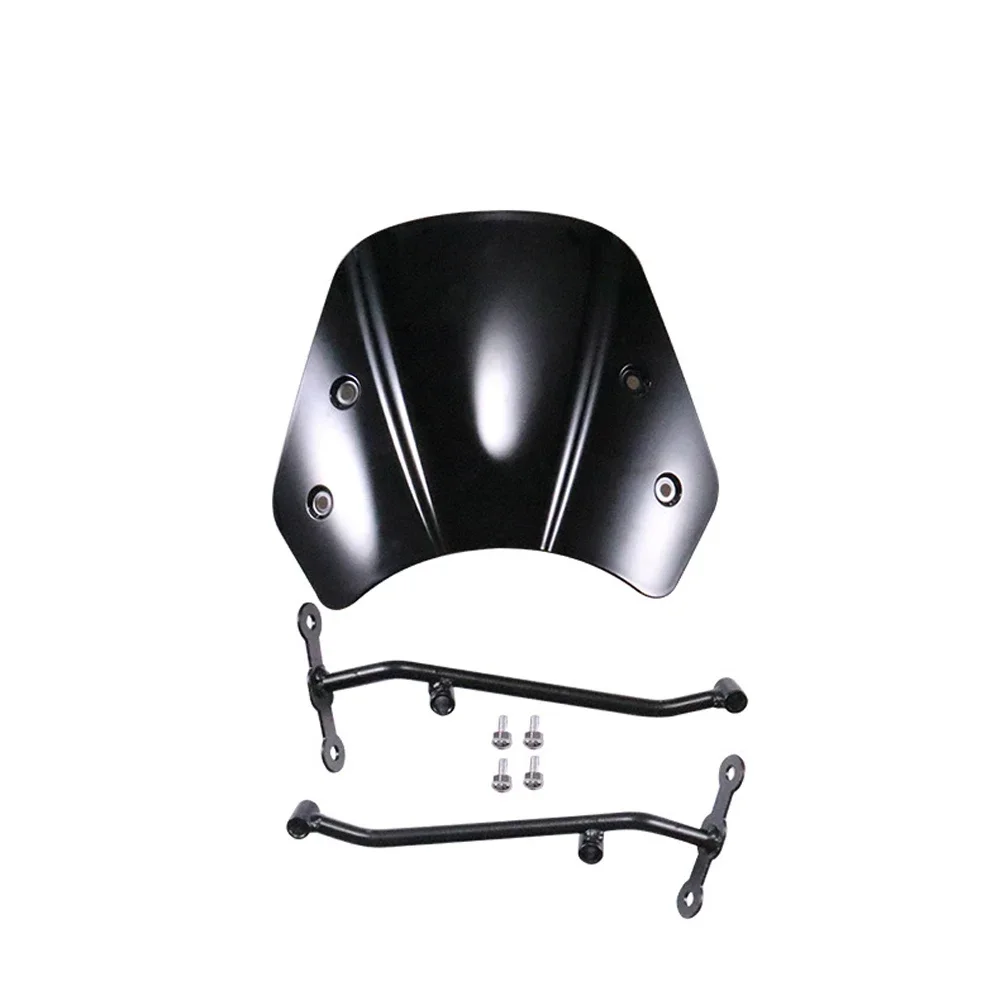 For Benelli Leoncino 500 PC Motorcycle Front Fairing Accessories Windshield Leoncino500 Windscreen With Brackets Wind Deflector
