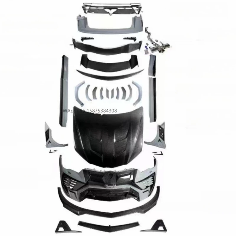 

Front Rear Bumper Bodykit for Lambo LP700 LP720 LP740 Upgrade SVJ Style Car Parts Widebody Kit Body Kits with Side Skirts