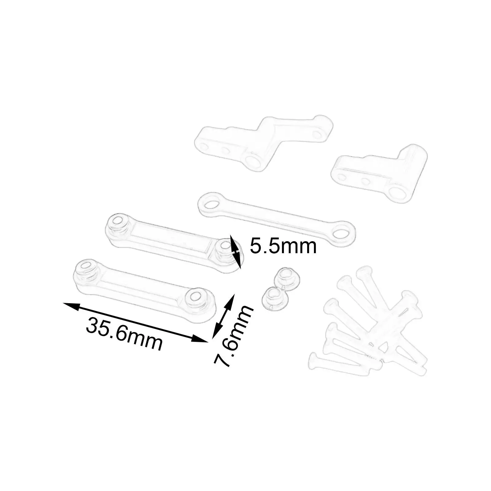 Alta Resistência RC Car Steering Set, Substitui Upgrades para 1:14 Escala, 14301, 14302, 14303, Caminhão Veículo Crawler Modelo, DIY