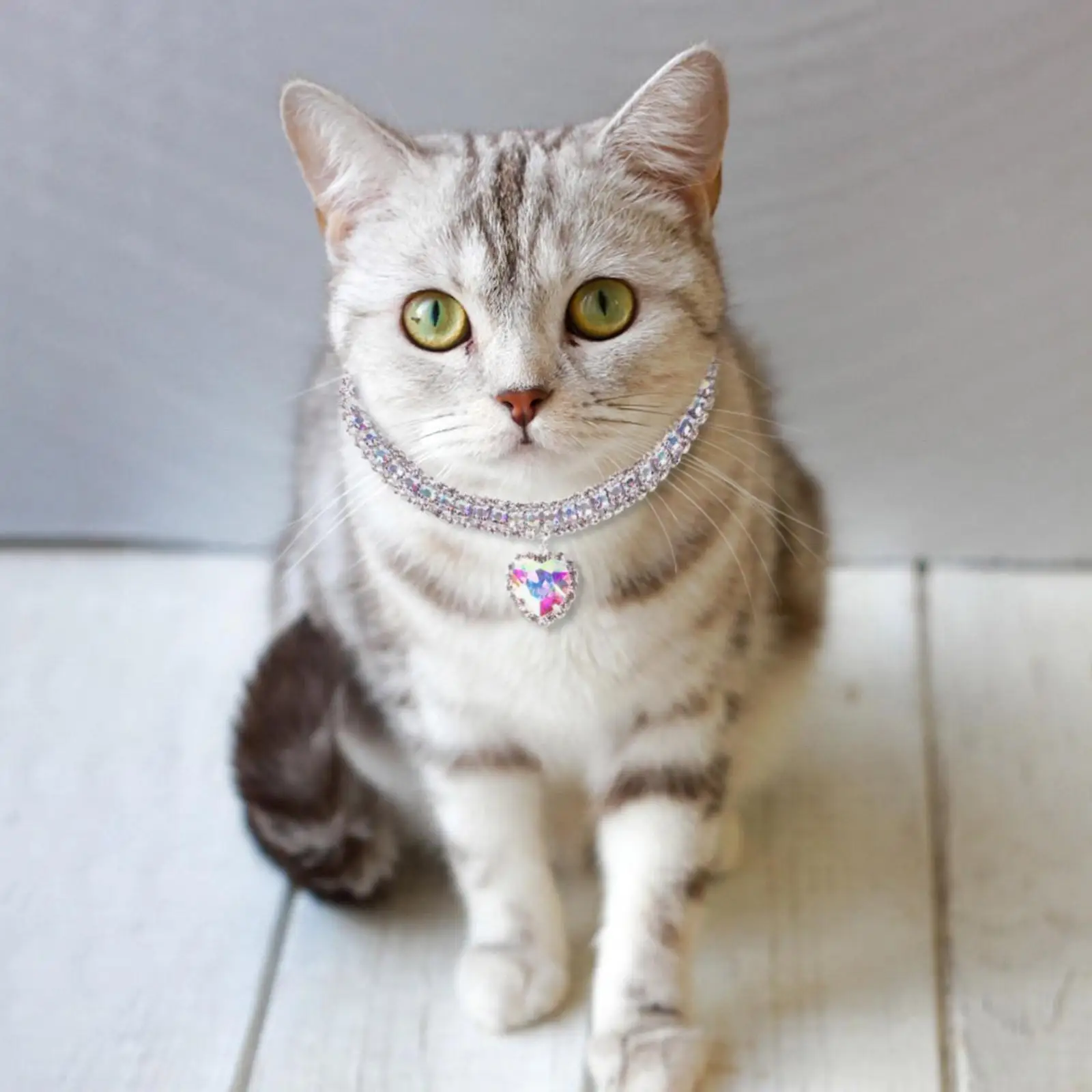 Luxus Kristall Katze Kragen Liebe Anhänger Halskette Haustier Kragen Einstellbare Kleine Hund Katze Hals Ring Strass Kragen Haustier Zubehör – Detail 19