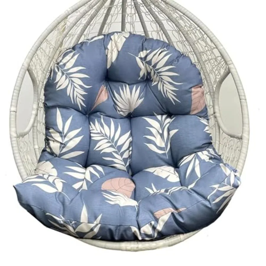 

Outdoor Egg Chair Cushion Replacement Thick Hanging Chair Cushions Soft Floral Egg Swing Seat Pad for Indoor Outdoor Patio Gard