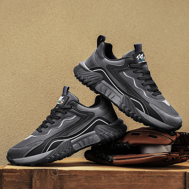 

Casual Sneakers New Thick Soled Slow Running Breathable Outdoor Sports Odor Proof Shock Absorbent Fashion Work Shoes for Men