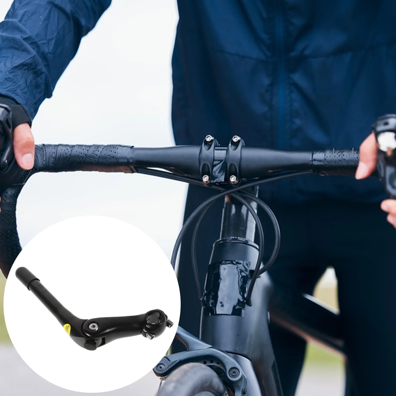 

Bicycle Adjustable Handlebar Stem 22.2mm Aluminum Alloy Riser Mountain Bike Road Bike Stem Riser Comfortable Cycling Riding