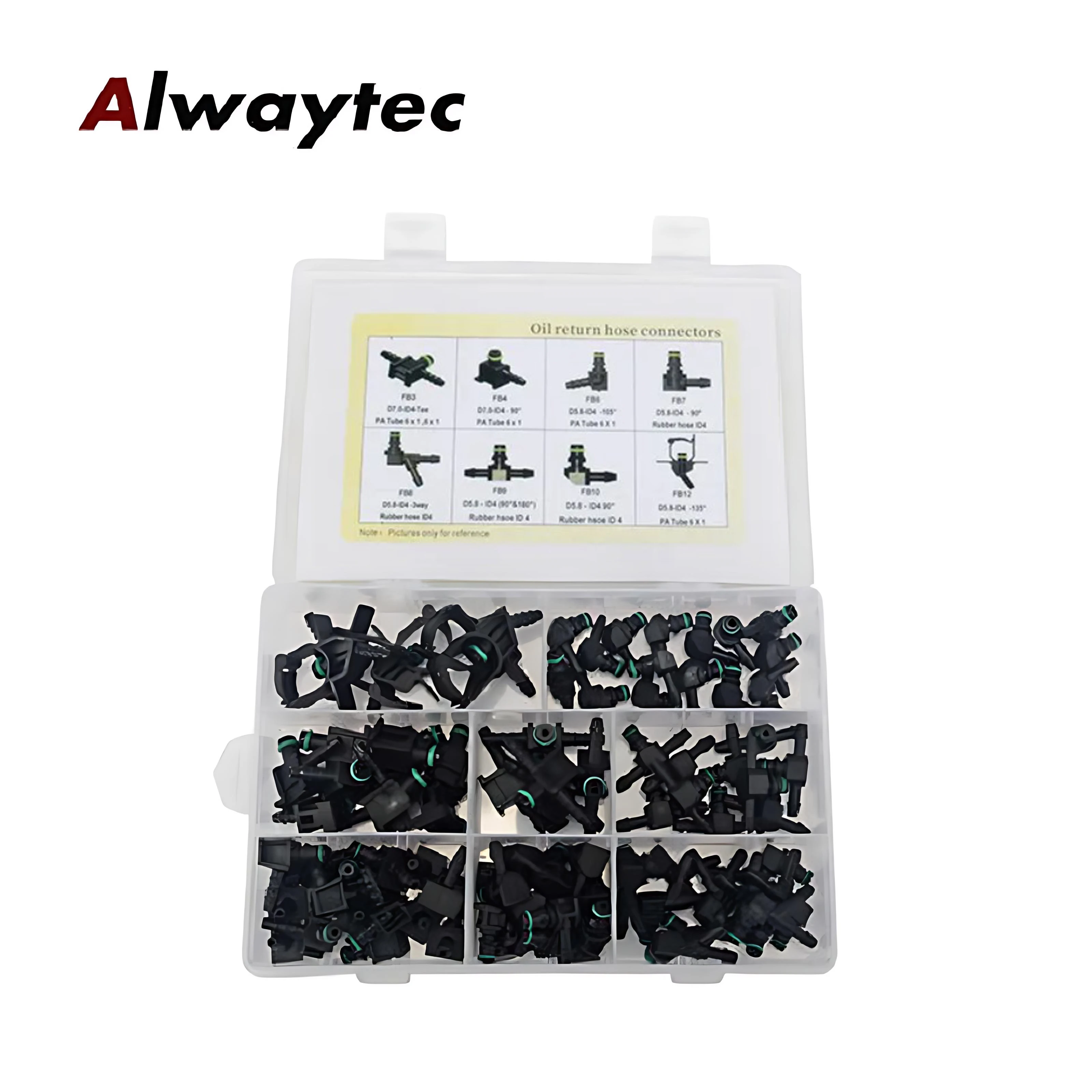 

85 PCS Diesel tank gasoline pump filter Fuel Oil return line joint injector Duct connecting pipe hose connector kit Assortment