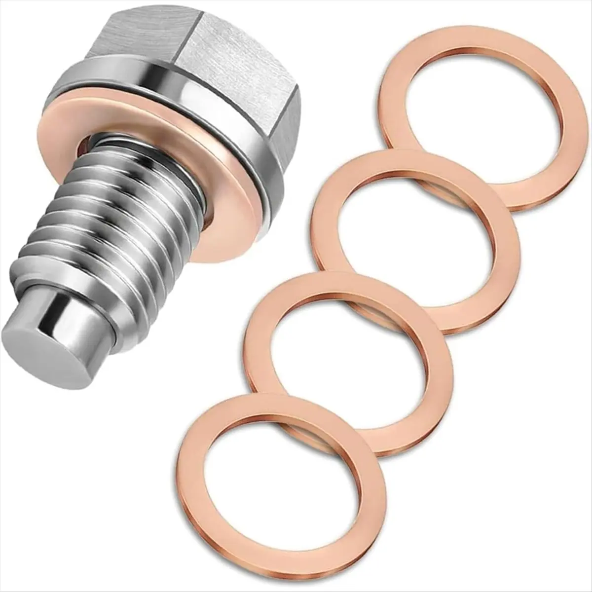 #93R (Stainless Steel + Magnet)M14x1.5 Magnetic Stainless Steel Oil Pan Drain Nut Bolt,Automotive Parts & Accessories