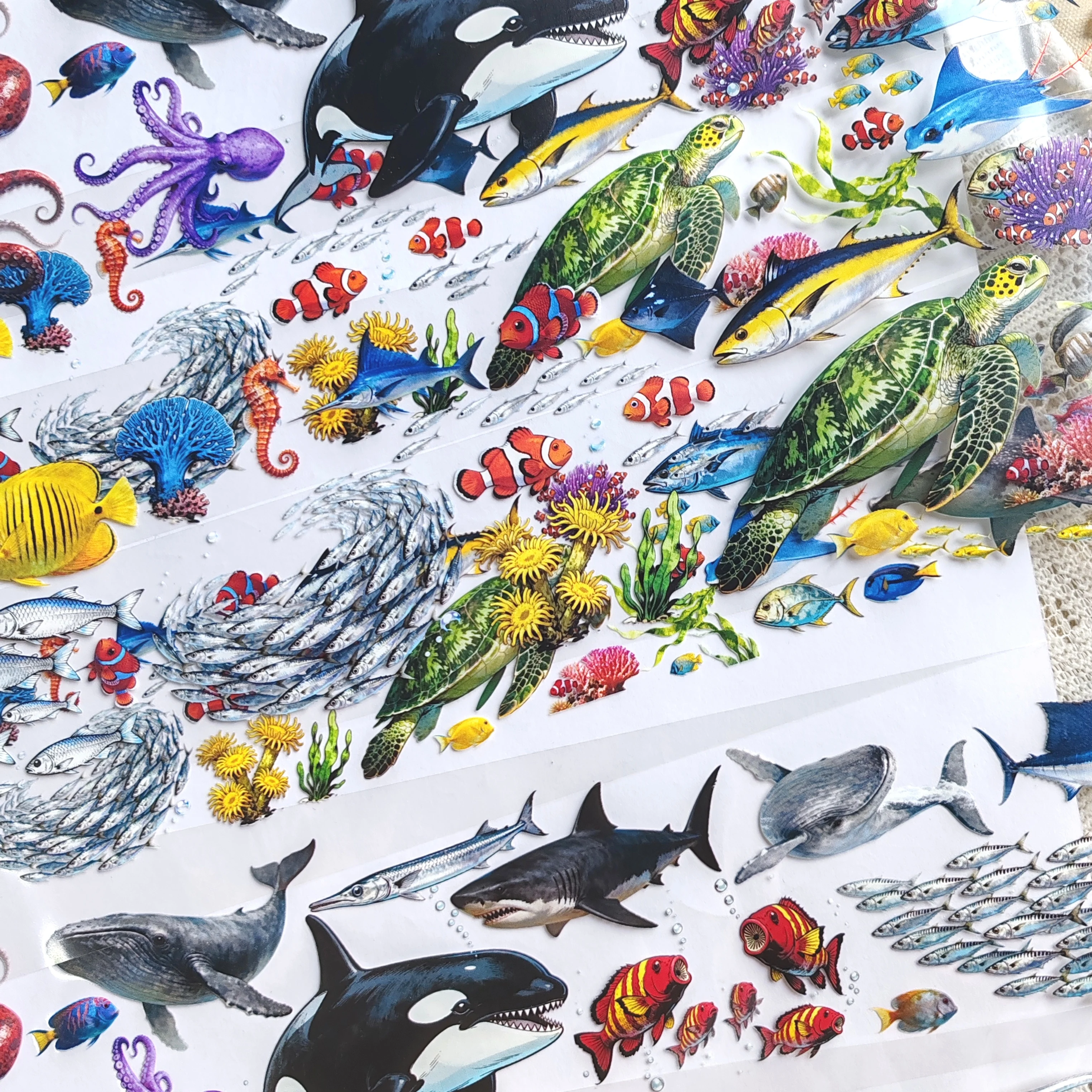 Marine Fish School Petjournal Collage Decoration Guka Landscaping Sticker Journal Collage Decoration