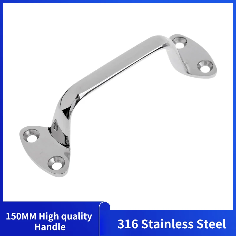 

150mm 316 Stainless Steel Marine Grab Handle Boat Durable Marine Fittings Door Handle For Marine Boat Yacht Ship Vessel