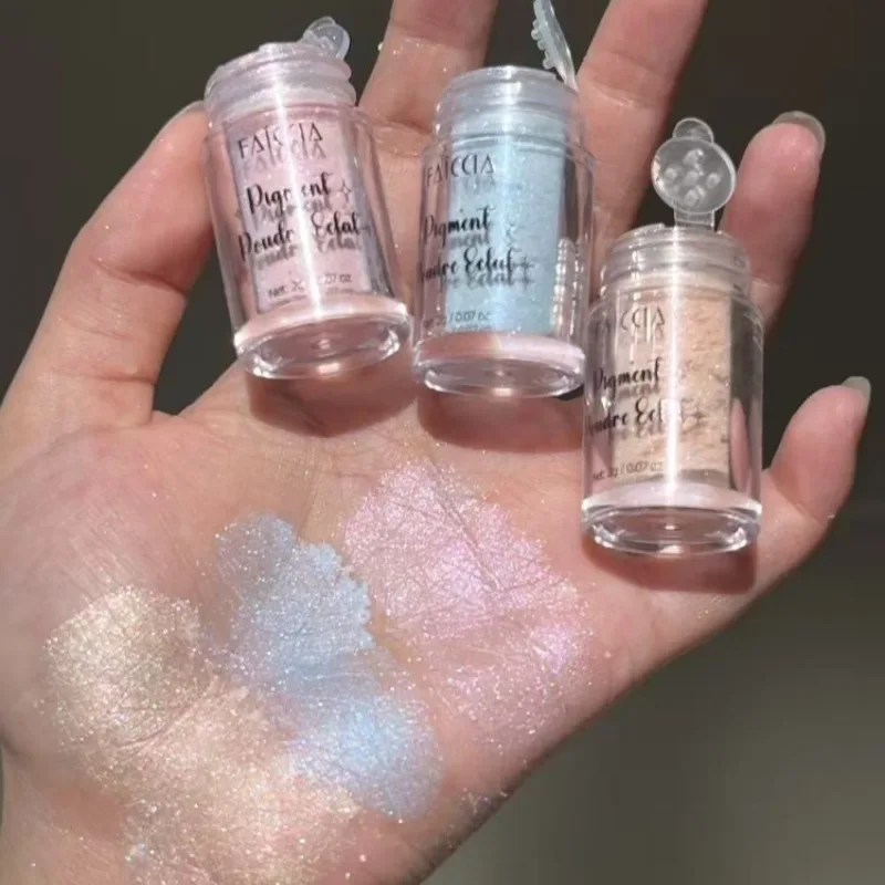 Aurora Peach Shimmer Loose Powder For Body Face Hair Makeup Glitter Champagne Highlighter Brightening Sparkle Party Cosmetics