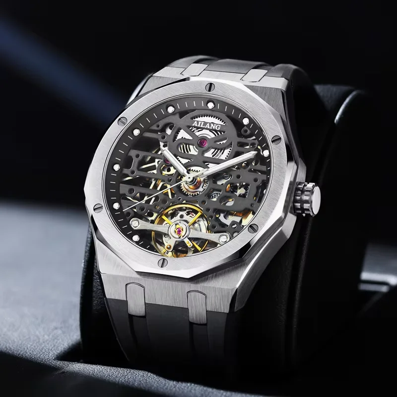 NEW 8533 Automatic Mechanical Pagani Design Wristwatch Fashion Casual Skeleton Sapphire Stainless Steel Watch for Men