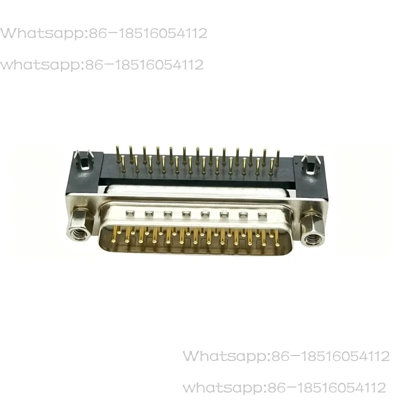 Turning needle DR25 male/female 90 degree bent leg welding plate type DB25PIN solid core bent needle gold-plated socket RS232