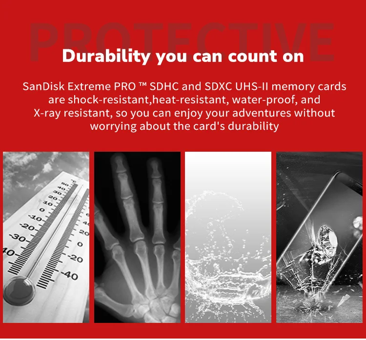 SanDisk Extreme Pro SD Card 300M Speed Up To 300GB/s Compatible With mutiple devices 64GB 128GB Cinema-quality 4K Video Capture