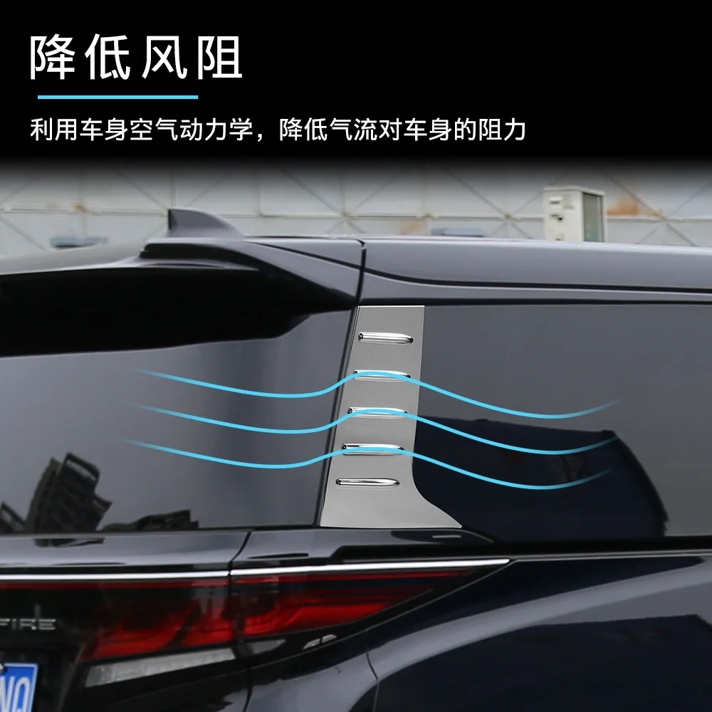 لتويوتا ألارد Vellfire 40 سلسلة 2023 2024 2025 ABS الكربون اكسسوارات السيارات الخارجية A D عمود النافذة الخلفية ربع الكسوة