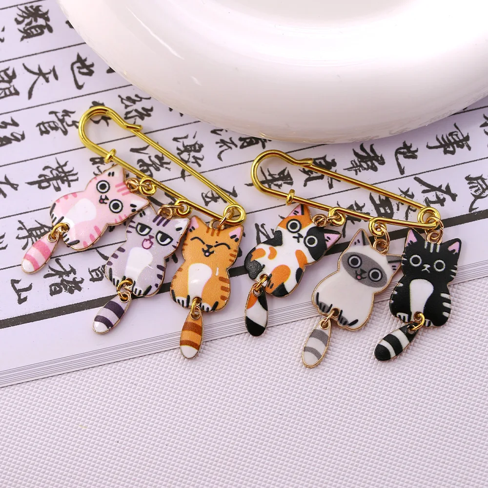 2025 hot selling new AliExpress cute, mischievous, personalized and exquisite cat brooch gift