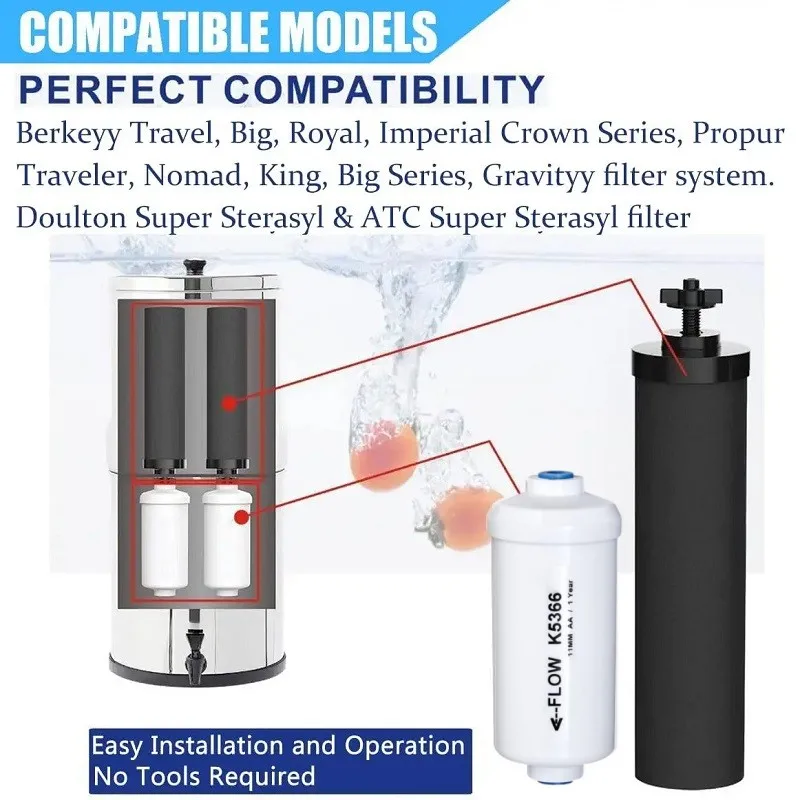 Schwarzer Berkey Gravity Filter Ersatzkartuschen zur Fluoridentfernung BB9-2 PF2 Wasserfilter 2 Kartuschen – Detail 9