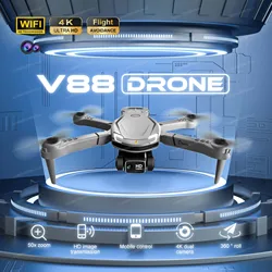 Drone V88 avec caméra HD pour touristes, mini flyer professionnel, évitement d'obstacles intelligent, streaming connectable en WiFi, petit avion sans pilote