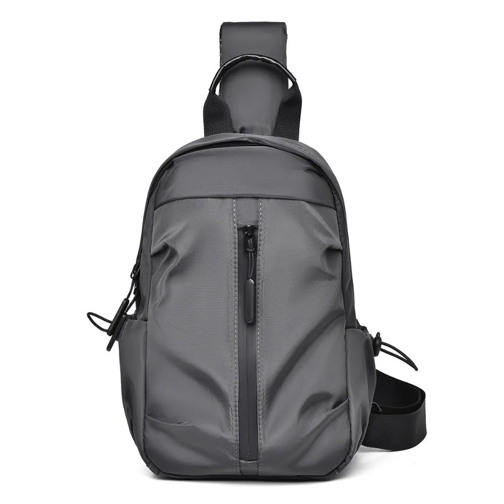 

Simple Oxford Men's Chest Bag Multifunction Solid Color Sports Crossbody Bag Large Capacity Leisure Nylon Shoulder Bag Boys