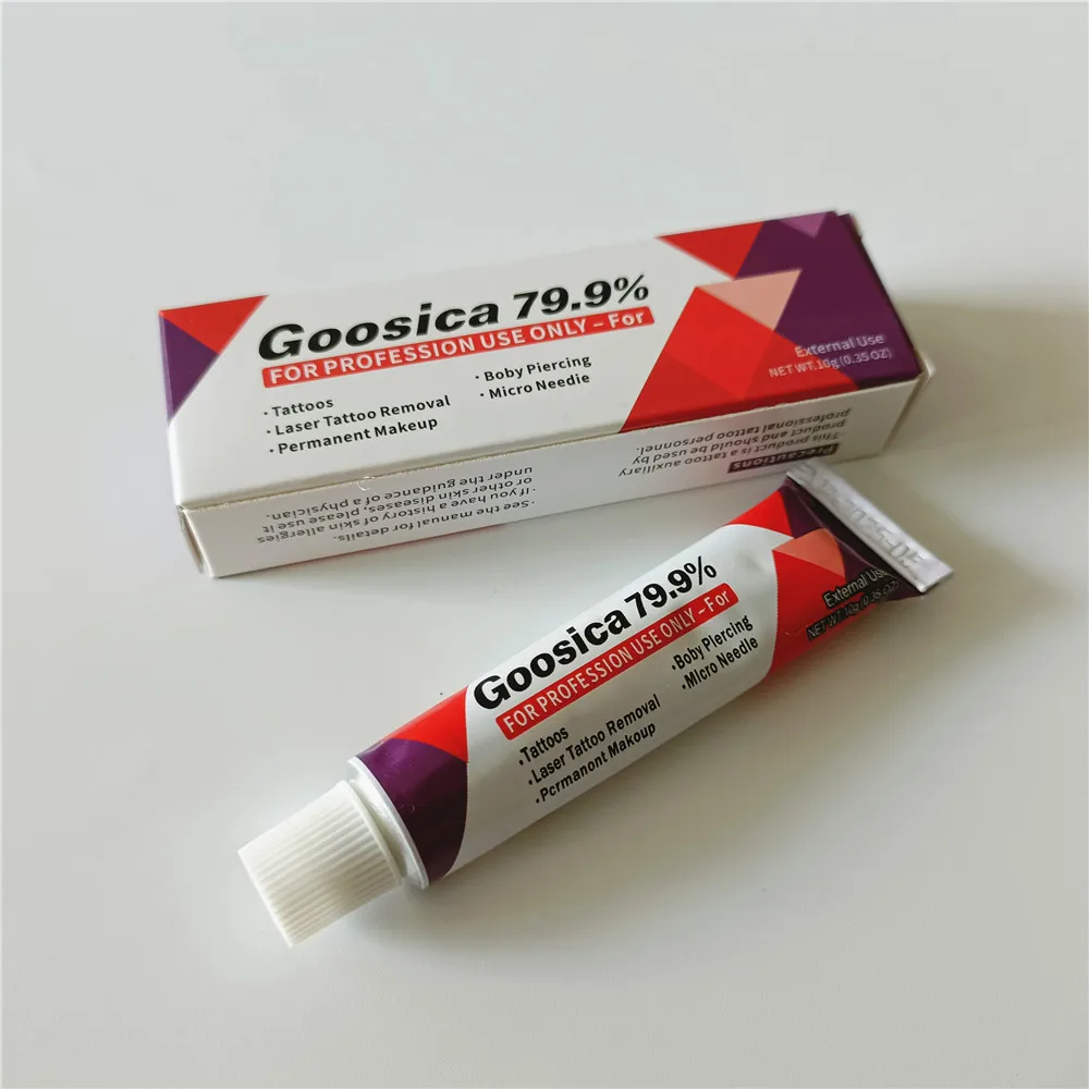 Genuine 79.9% Goosica Before Tattoo Cream for Permanent Makeup Microblading Piercing Eyebrow Lips Body Skin Supply 10g