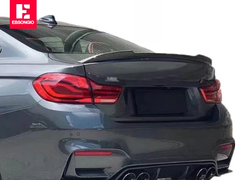 For BMW F82 M4 Coupe 2014 - 2020 Real Carbon Fiber Rear Trunk Spoiler  M4 Style Car Rear Wing Spoiler Boot Lid Car Styling