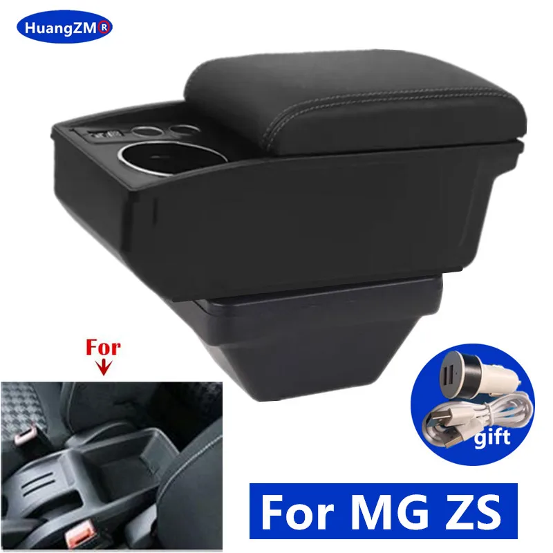 

Car Armrest box For MG ZS Armrest box double-layer Central storage Box USB charging Interior Dedicated Retrofit Car Accessories