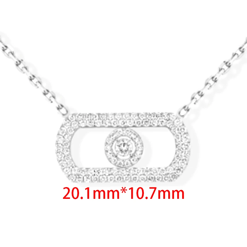 S925 Sliver Temperament Commuter Wear Matching Ornaments, Exquisite Simple Atmosphere Diamond-Set Necklace