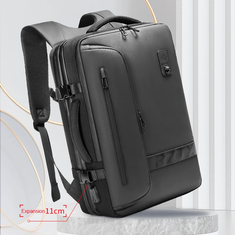 Men 15.6 Inch Laptop Backpack Anti-theft Waterproof Schoolbag Expandable USB Charging Backpack Large Capacity Travel Backpacking