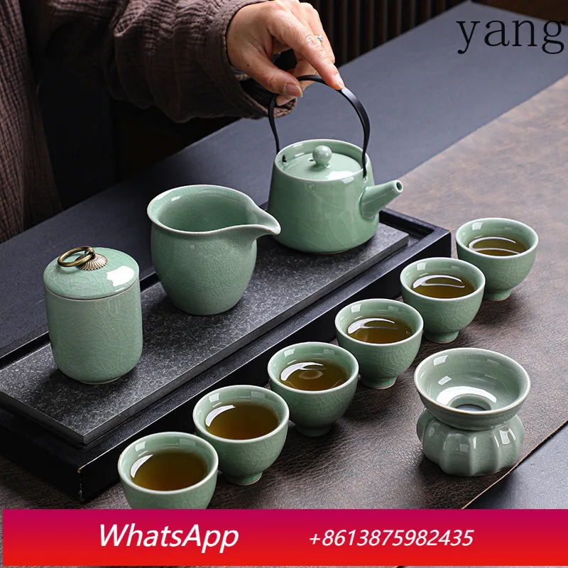 

LH tea set, high-end gift box, gift, ceramic teapot, full set.