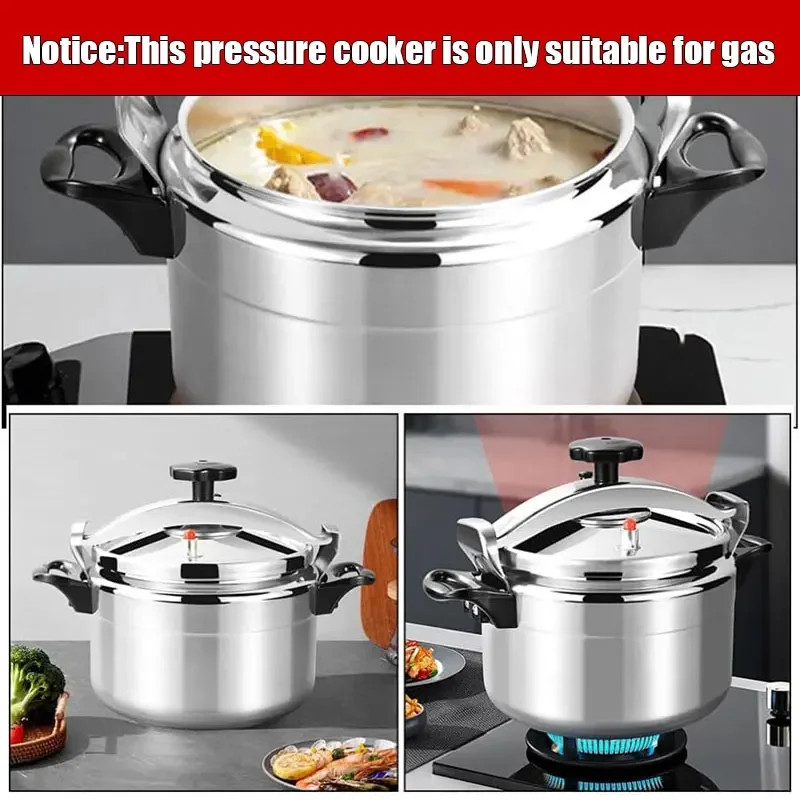 Large 3L/5L/7L Pressure Cooker Heavy-Duty Aluminum Explosion-Proof Cooking Pots for Gas Cooker Pot Universal Kitchen Cookware