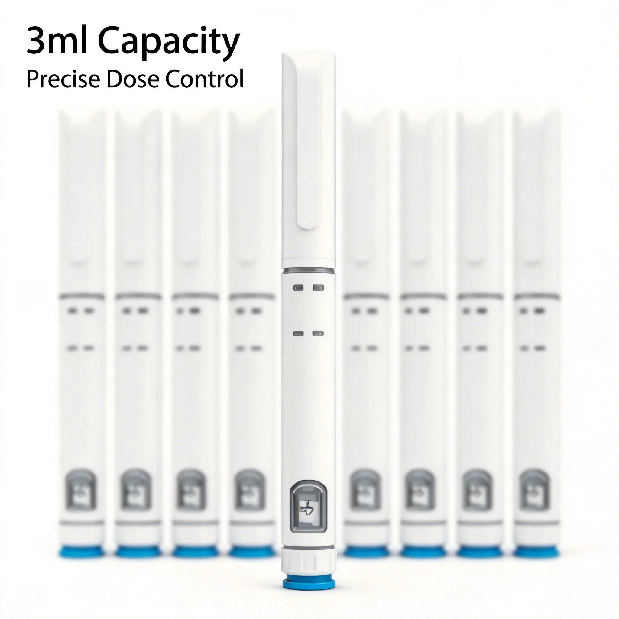 10PCS Disposable Injection Pen 3ml Auto Injector Pen for Dose Control Adult Home Injection Empty Injection Pen Cartridge Bottle