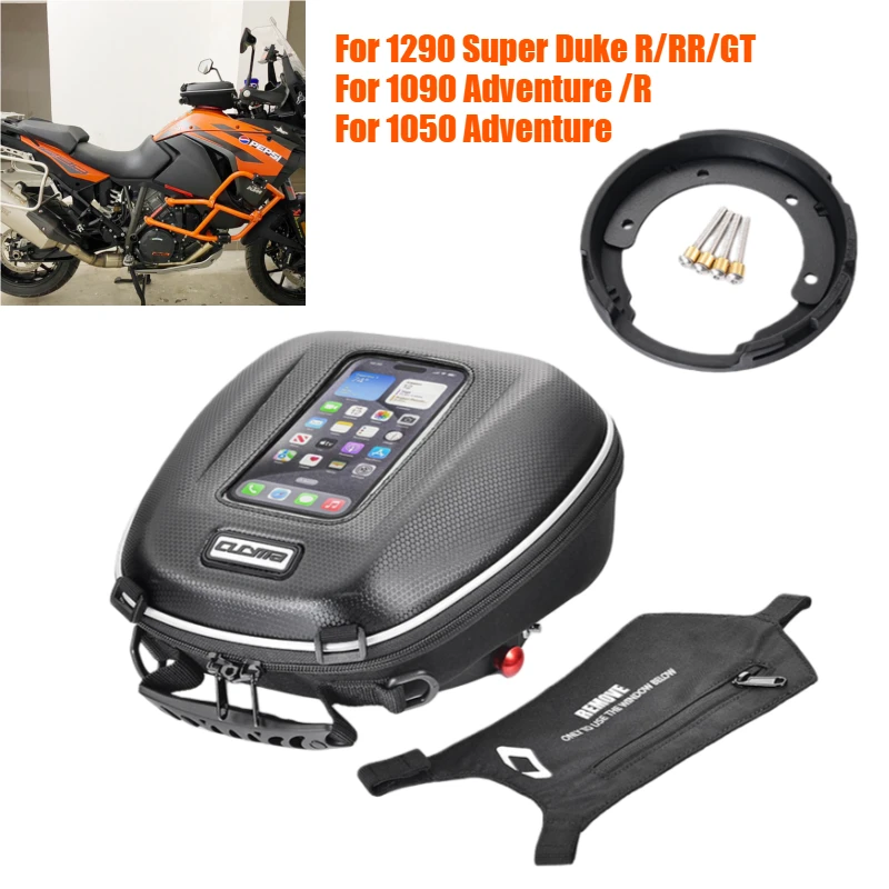 

Сумка на бак для мотоцикла для 1290 Super Duke R RR GT 1050 1090 Adventure R, водонепроницаемая сумка для багажа, быстрозажимное кольцо, детали, сумка для инструментов, рюкзак
