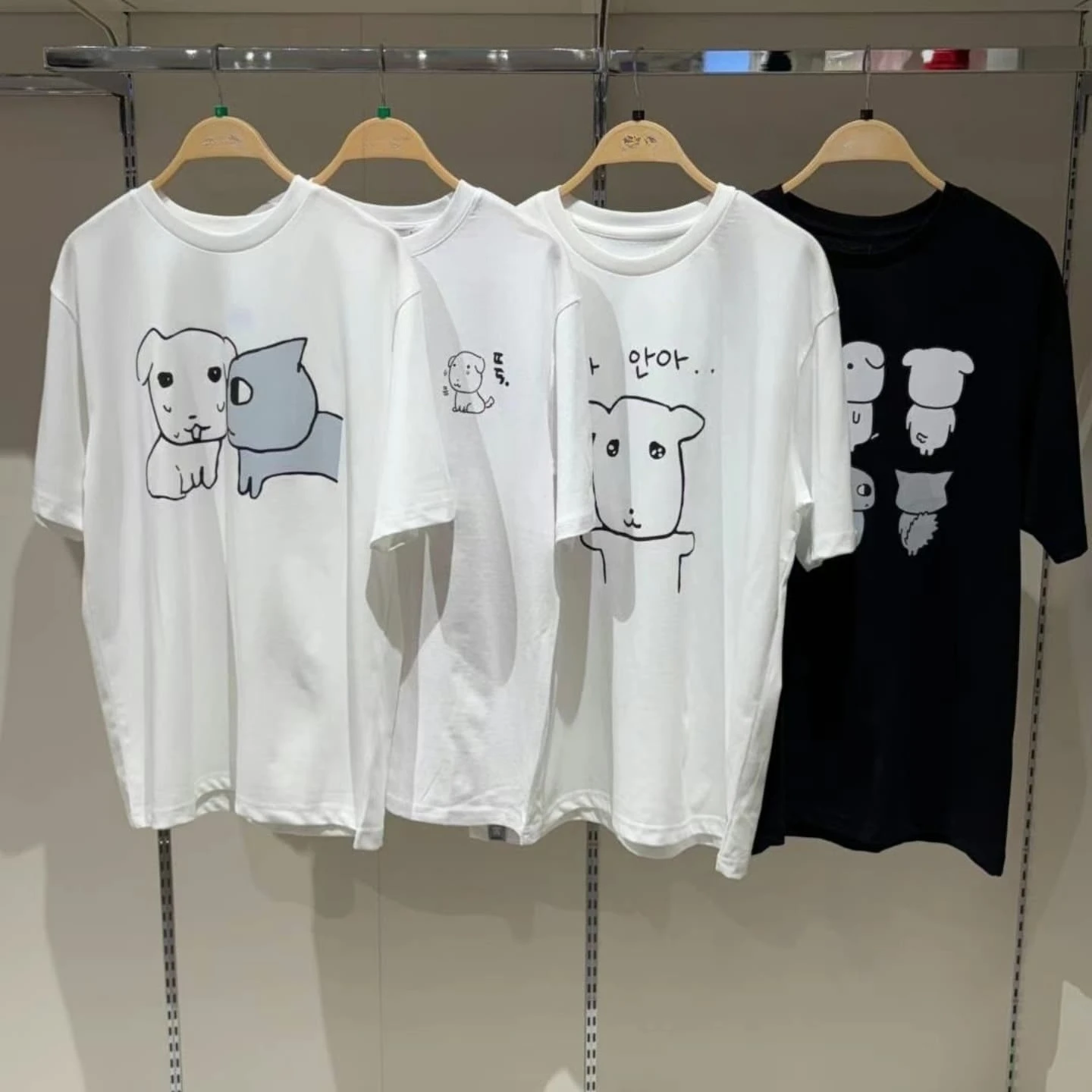 Interesting Graphic Korean-style Women's T-shirt Fashionable Harajuku Short-sleeved T-shirt Casual Summer Y2k Puppy Printed Tee