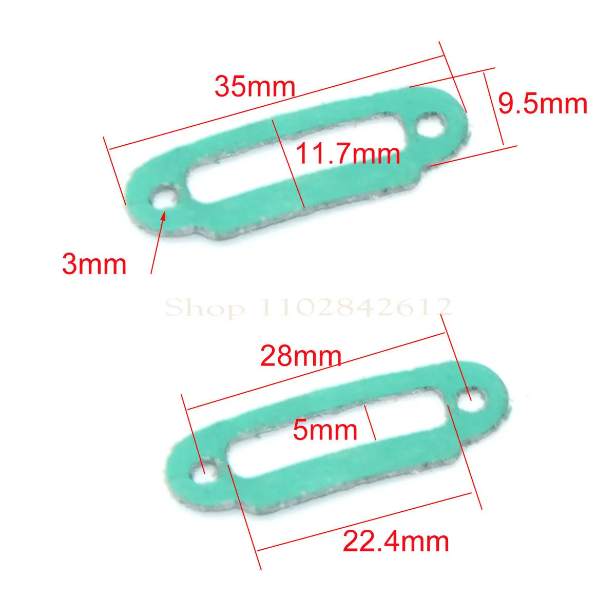 HSP Unlimited Exhaust Manifold Junta, Junta à Prova de Gás, Nitro RC Car Parts Acessórios, 1, 10 Modelo, 02031, 4Pcs