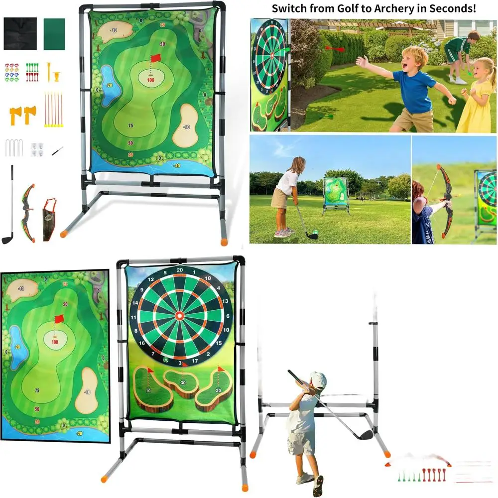 

Универсальный набор для игры в гольф и стрельбы из лука: забавный спортивный комплект для детей и взрослых в помещении или на открытом воздухе