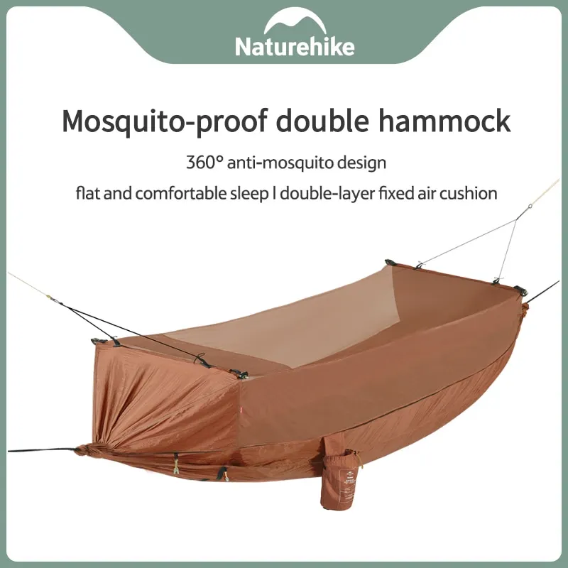 

Naturehike 70D High Density Anti-mosquito Double Hammock Anti-rollover Ultralight Outdoor Camping Hammock Leisure Swing Hammock