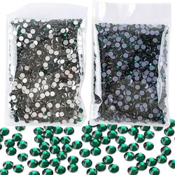 Malachite Green Hotfix Rhinestones Glitter Crystal Strass Stone Gems Rhinestones For DIY Nail Art Garment Shirt Decorations