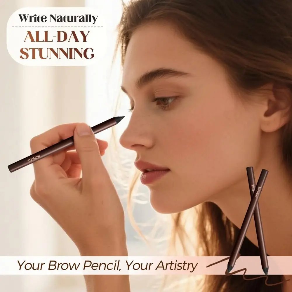 24 Hr Waterproof Eyeliner Pencil Double Head Smooth Gel Eye Liner Pen Long Lasting Fading Proof Sharpenable Eyeshadow Pencil