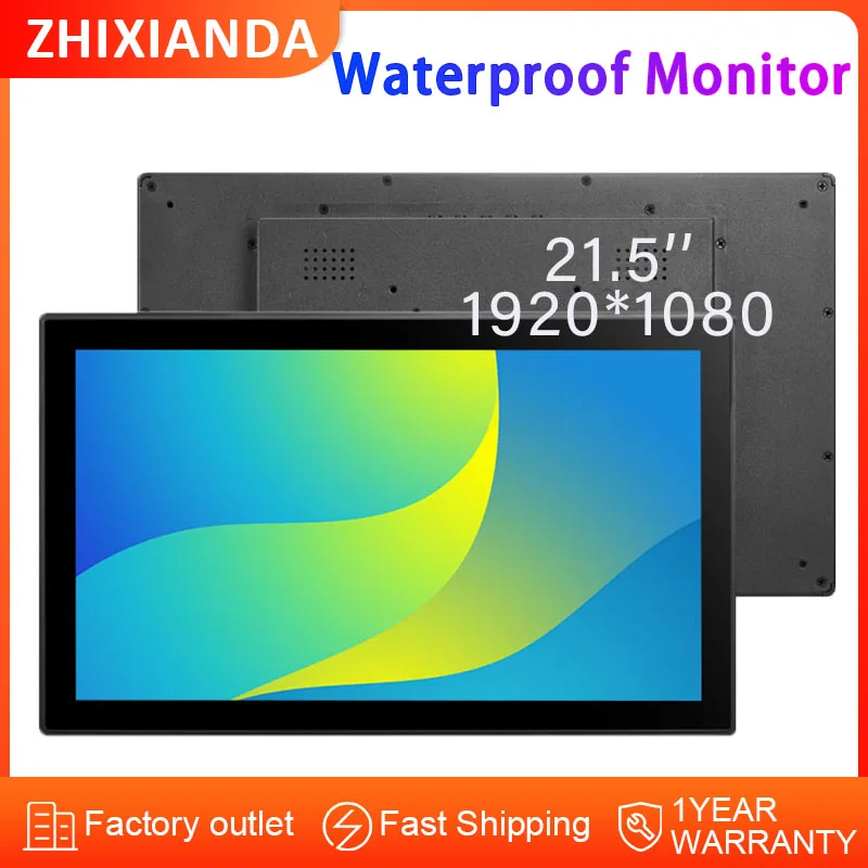 

Widescreen(16:9) Waterproof 21.5 inch 1920*1080 LCD Capacitive Touch Display Flat Screen Monitor for Industrial with HD VGA