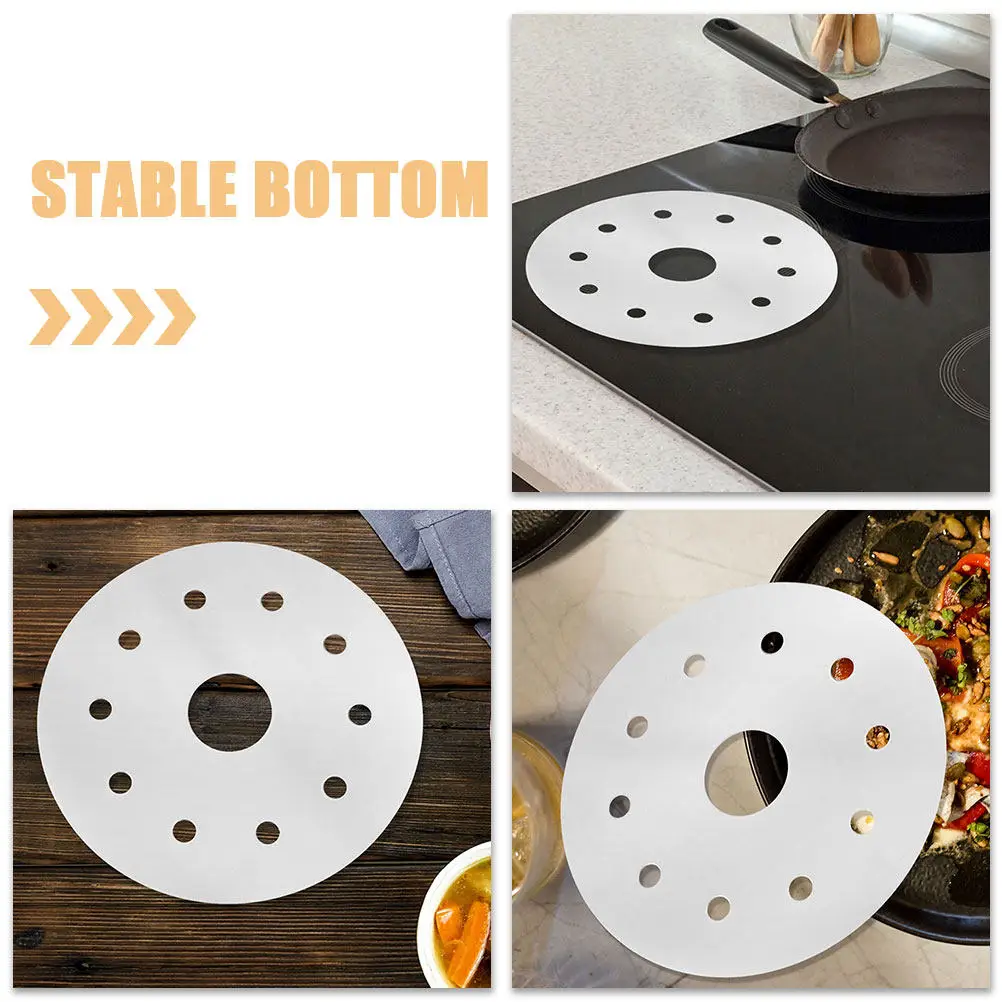 2Pcs Stainless Steel Heat Induction Diffuser Plate 13Cm Metal Heat Conduction Disk Kitchen Cookware Thermal Guide Plate Adapter