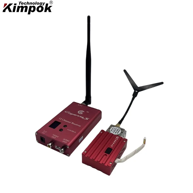 1.2GHz 8W FPV VTX  VRX Enhanced Wireless Video Transmitter with 8 Channels 20~40km Long Range 173g for FPV Racing Drones