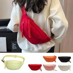 Waist Bags for Women Oxford Leisure Color Waist Bag Shoulder Crossbody Chest Bags Handbags All-match Messenger Belt Bags A3Z0