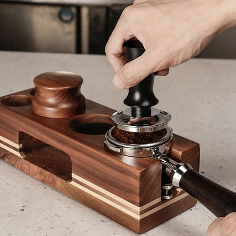 

Coffee Coffee Tamper Holder Wood Filling Support Base Espresso Tampering Mat Station Stand for Coffee Accessories 54Mm
