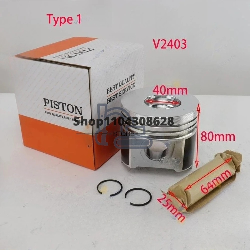 

1G796-21112 1G861 Комплект для капитального ремонта двигателя Kubota V2203 V2403 V2403-1: поршень + кольца, запчасти для двигателя