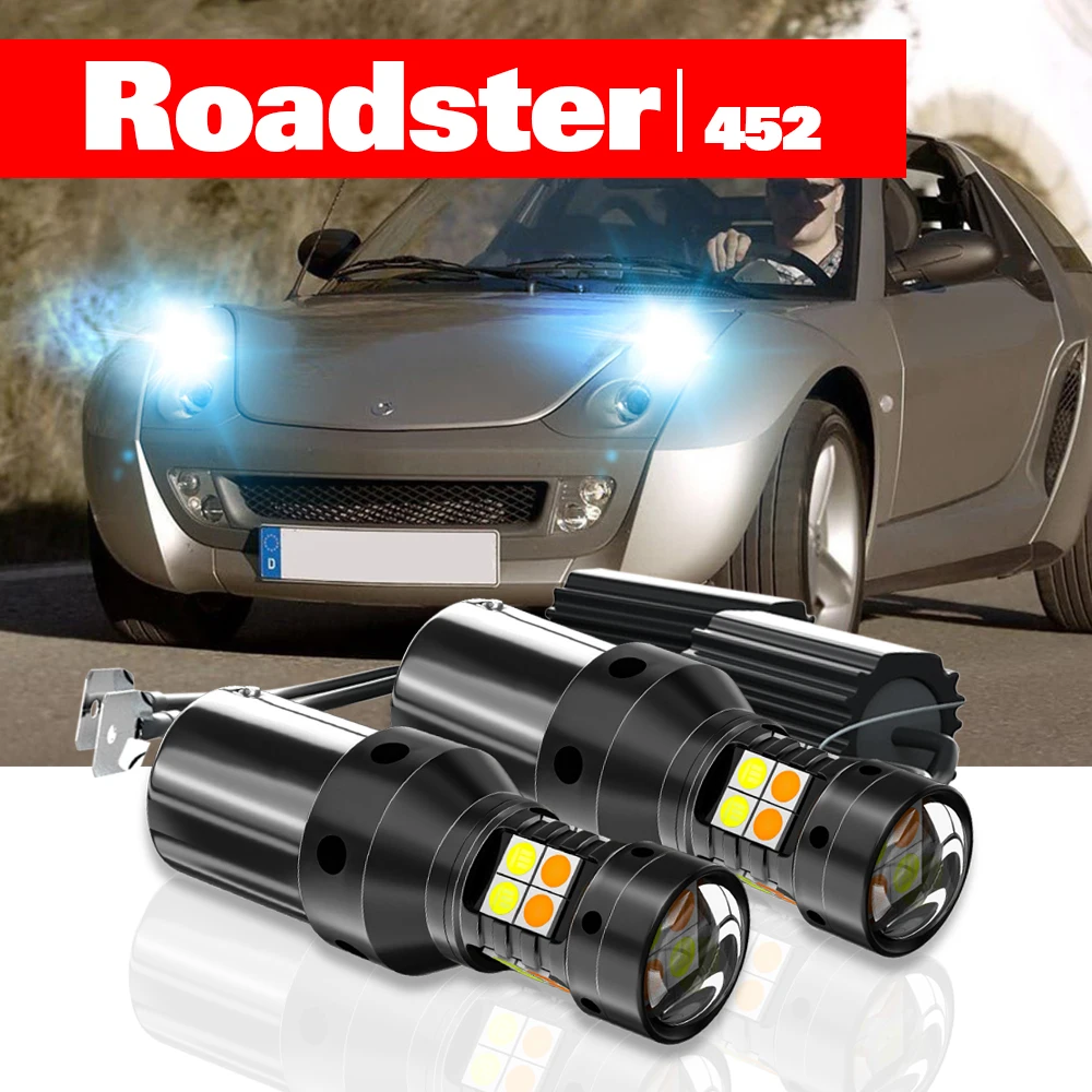 Für Smart Roadster 452 2 stücke LED Dual Modus Blinker + Tagfahrlicht DRL 2003 2004 2005 Zubehör
