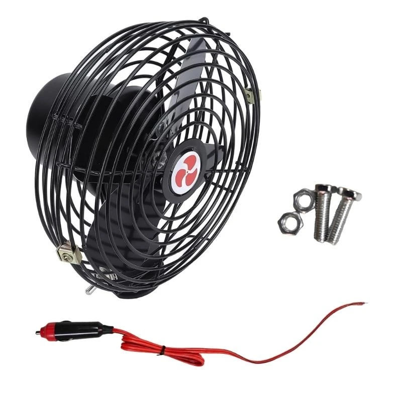 

Commercial Grade 8 Inch Vehicle Fan 12V 24V Cooling System With Vibration Reduction Suitable For Trucks RVs Buses Boats