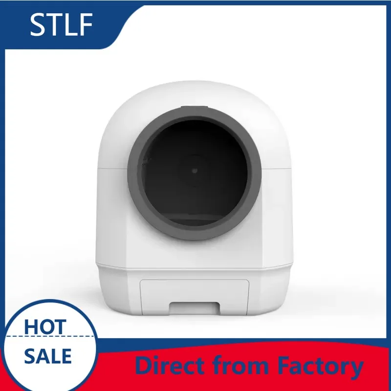 STLF Automatic smart cat box, with smart cleaning function, fully enclosed design, large capacity (68L), deodorant