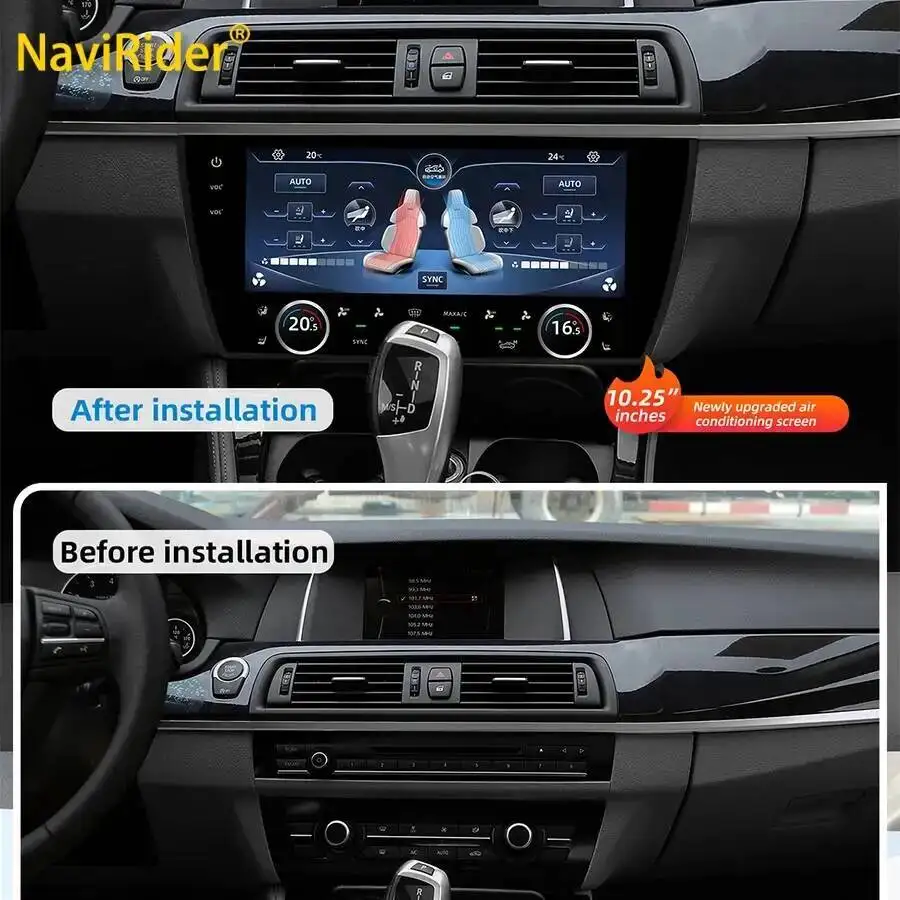 New Arrival AC Screen For BMW 5 Series F10 F11 CIC NBT 2011-2017 Car Digital Panel Climate Control LCD Air Conditioning Display