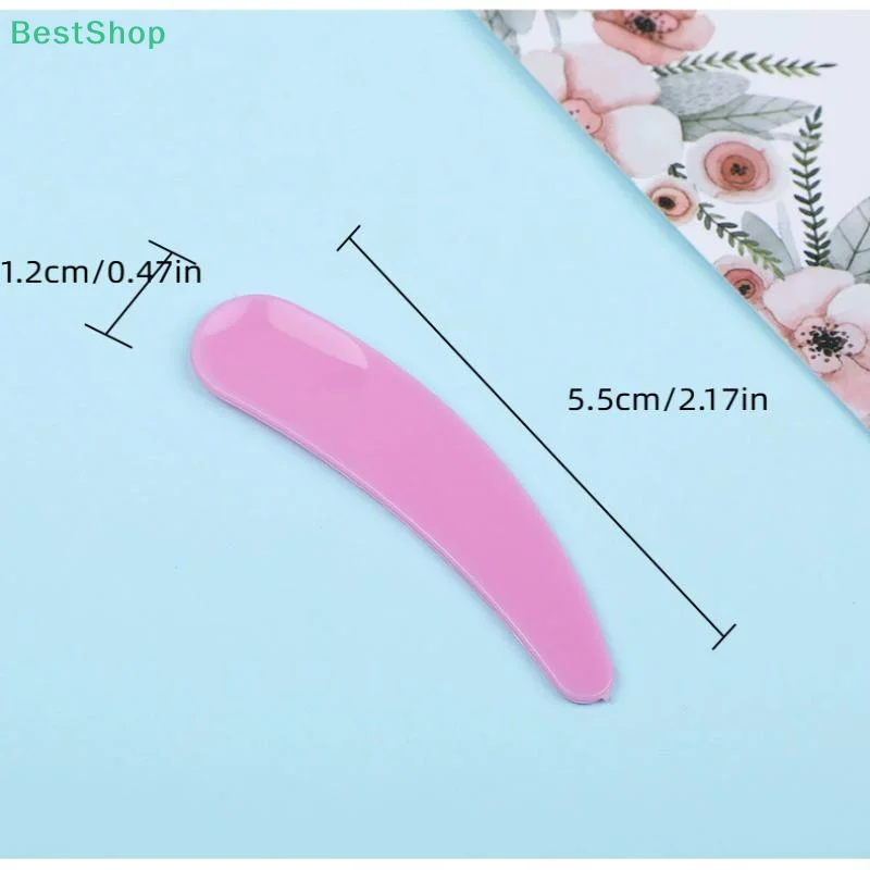 ♥ ♥ ♥ Cuillère distributrice de crème en forme de croissant, bâton de mélange de masque utilisé en Salon, cuillère à masque en plastique 100 pièces