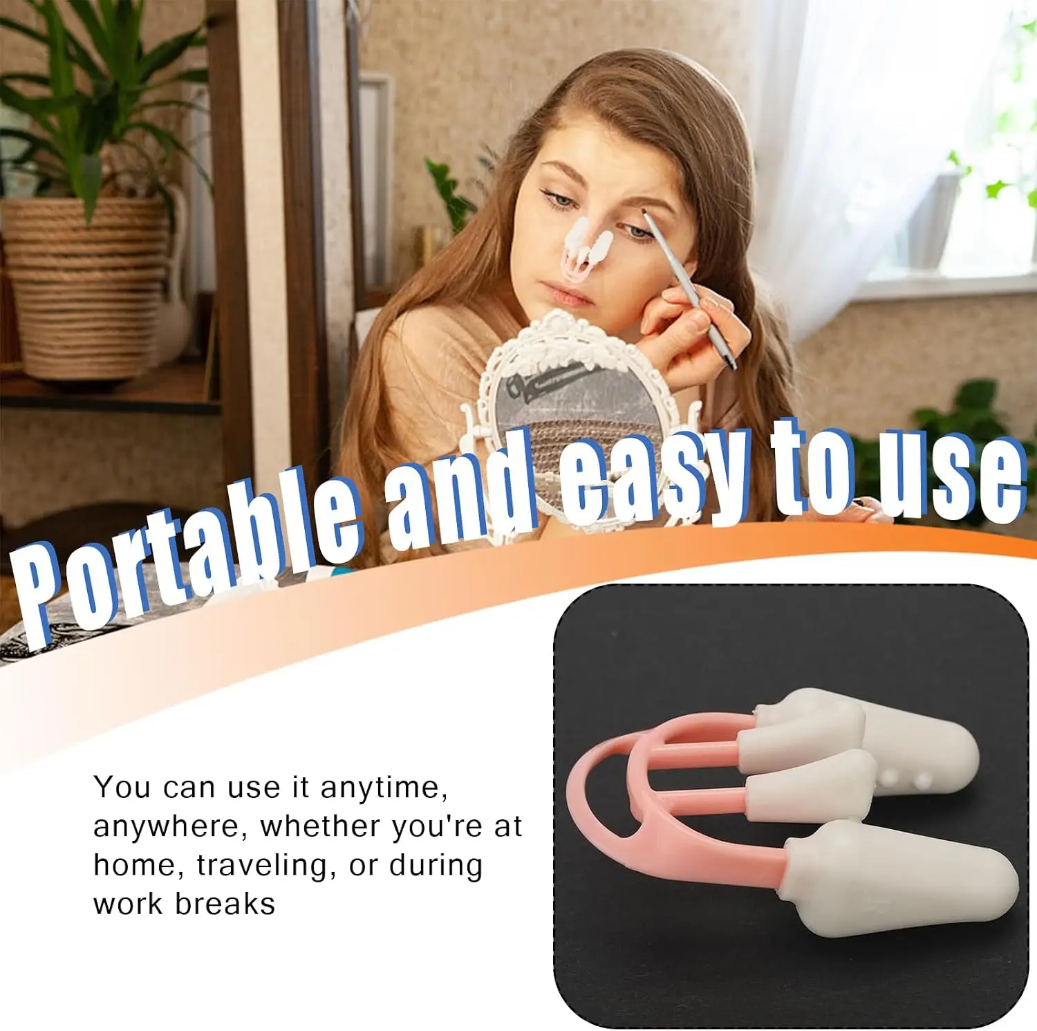 Soft Nose Shaper Corrector Nose Lifting Clip Invisible Nose Up,Nose Bridge Shaping Massager for Lifting&Pulling Wide&Curved Nose