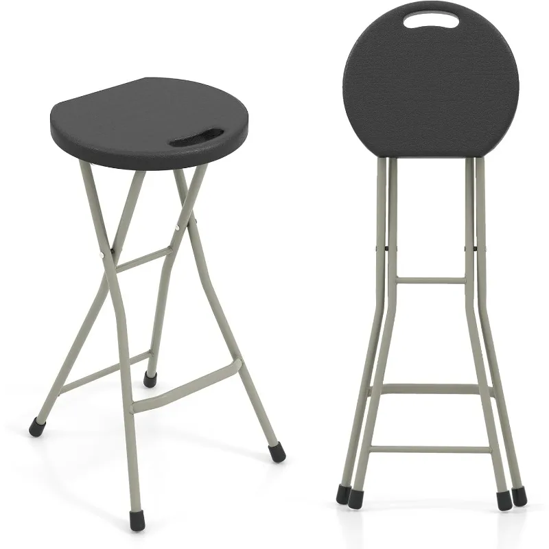 

Goplus Folding Stool, 2 Pack 28 inch Foldable Camping Stool for Adults with 550 lb Capacity, Portable Plastic Fold up Stool