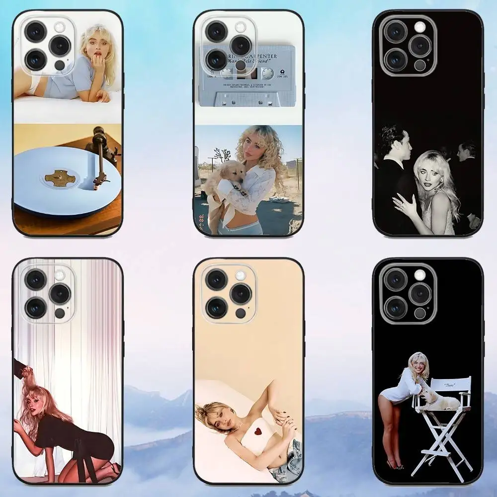 

S-Sabrina Mans Best Friend Phone Case For iPhone 16e,16,15,14,13,12,11,Pro,X,XS,Max,XR,Plus,Mini Soft Black Cover